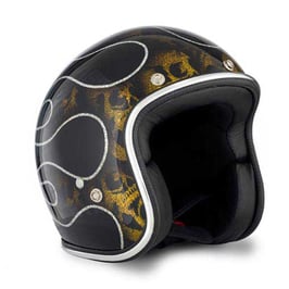 70's HELM Superflakes SKULLS & FLAME GOLD