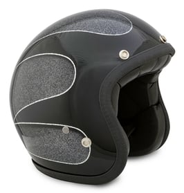 70's HELM Superflakes Glitter Gray BlacK Scallops Silver