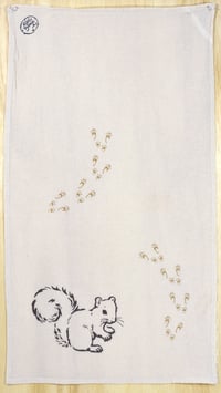 brown squirrel kitchen towel