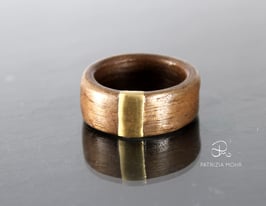 Holzring Nussbaumholz Messing