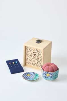 オリジナル九谷焼針山セット　千鳥