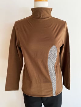 DECO-T (ブラウン青海波 七分丈）