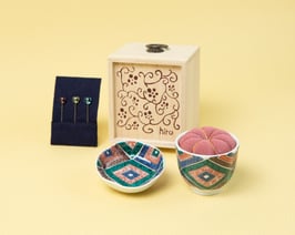 オリジナル九谷焼針山セット　ひし形