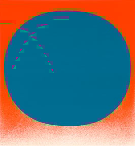 Rupprecht Geiger, "Blau auf Orange"