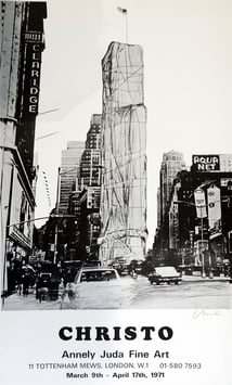 Christo, "Wrapped Building - Times Square"
