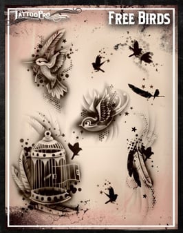 Stencil "Free Birds"