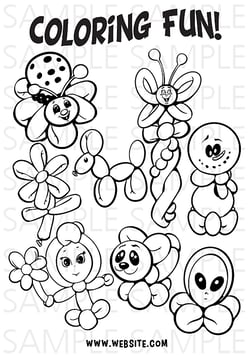 Coloring Page Balloons