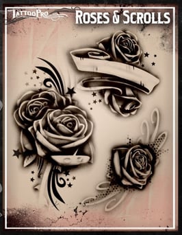 Stencil "Roses & Scrolls"