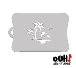 Ooh stencil T46 Dolphins and Sunset