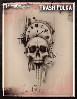Stencil "Trash Polka"