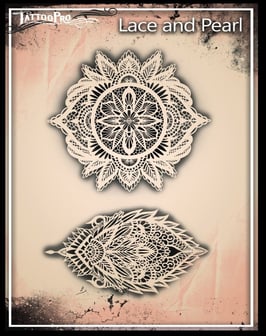 Stencil "Lace and Pearl"