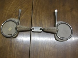 Halbschenkeltrense mit Leder