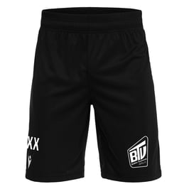 MACRON Curium Shorts Kids schwarz mit Brühler TV Logo und Wunschinitialen
