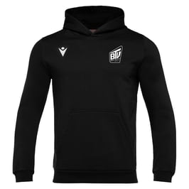 MACRON Banjo Hero Hoodie schwarz mit Brühler TV Logo, Handball-Schriftzug und Wunschname
