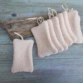 Lot de 3 éponges en coton écru