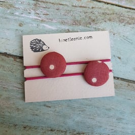 Elastique à cheveux Bordeaux pois