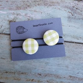 Élastique à cheveux vichy vert clair