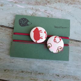 Élastique à cheveux cochon rouge