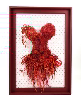 Tableau corset cadre rouge