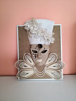 Maske aus Jute Fr. Winter Handmade Wohndekor Wandbehänge Bild home dekor