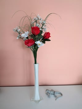 Rosen und Kamille Blumenstrauß aus Papier Wohndekor