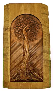 3D Bild aus massive Holz Lebensbaum Wohndekor