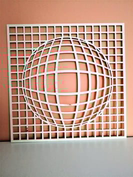 3D Bild Holzbild Kugel Optische Täuschung Wohndekor Wanddekor