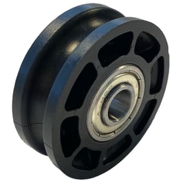 Seilrolle, Durchmesser Ø 52 mm, für Seile bis zu Ø 8 mm mit doppeltem Kugellager mit Distanzring