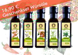 Geschenkset Würzöle (5 x 100 ml)