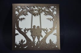 Laser Cut Pocket Romantic Swing Design Pack of 10