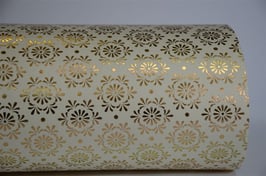 Gold Foil Baroque on Creme ±250gsm pack of 10 sheets, various sizes