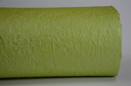 Lime Metallic Leather Texture Handmade Paper ±250gsm pack of 10 sheets, various sizes