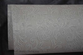 Sheer paper with pearly shimmer pattern, pack of 10 sheets, various sizes
