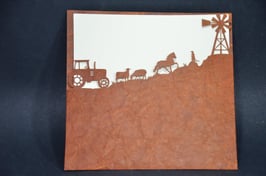 Laser Cut Pocket Rustic Farm Design Pack of 10