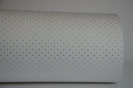 Gold Dewdrops on white ±250gsm pack of 10 sheets, various sizes