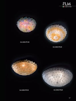 Fiori cm 35 plafoniera di Murano