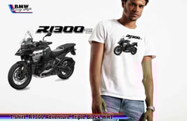 T-SHIRT R1300 ADVENTURE GS TRIPLE BLACK  WHT