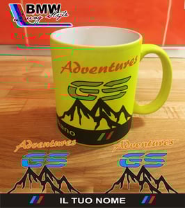 Tazza MUG GIALLO FLUO' Personalizzabile ADVENTURE