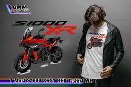 T-SHIRT  S1000XR21 RED Style FNT WHT