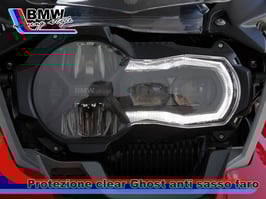 Pellicola protezione graffi Clear Ghost  gruppo Ottico LED serie  R1200 GS LC e serie R1250GS  dal 2014 AL 2021