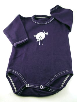 Body violett Vögelchen