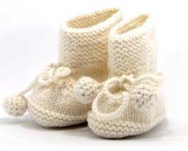 Strickschuhe Merino créme