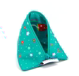 Nuggitäschli petrol Blümchen