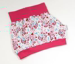 Ballonröckchen Vogelfestival mit pinkem Bündchen