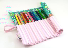 Etui rosa/mint Herzchen