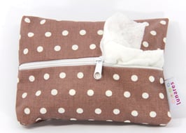 Feuchttücherhülle braun getupft