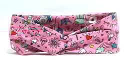 Stirnband mit Knoten rosa Mädchenkram
