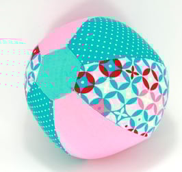 Ballonball klein mit Glöckchen rosa/mint