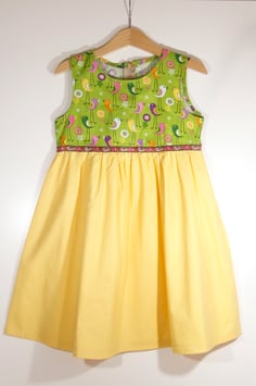 Röckli hellgelb Vögelchen