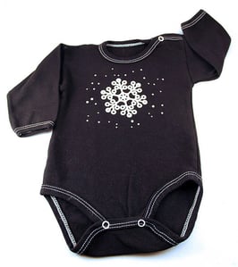 Body schwarz Schneeflocke
